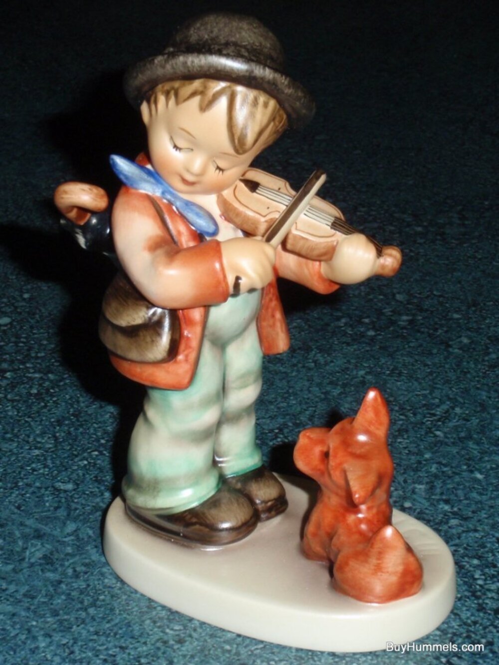 "Puppy Love" Goebel Hummel Figurine #1 TMK6 Boy With Violin & Dog CHRISTMAS GIFT